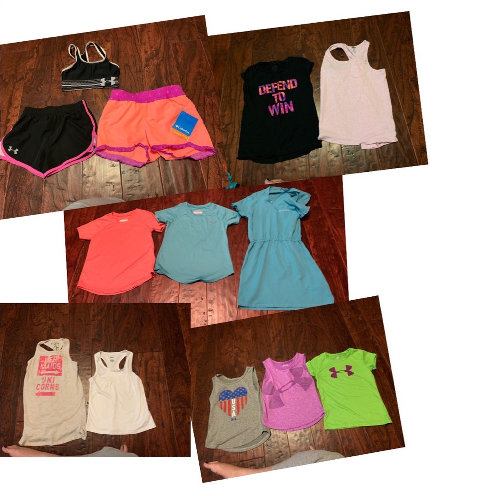 Columbia under armour lot girls workout exercise